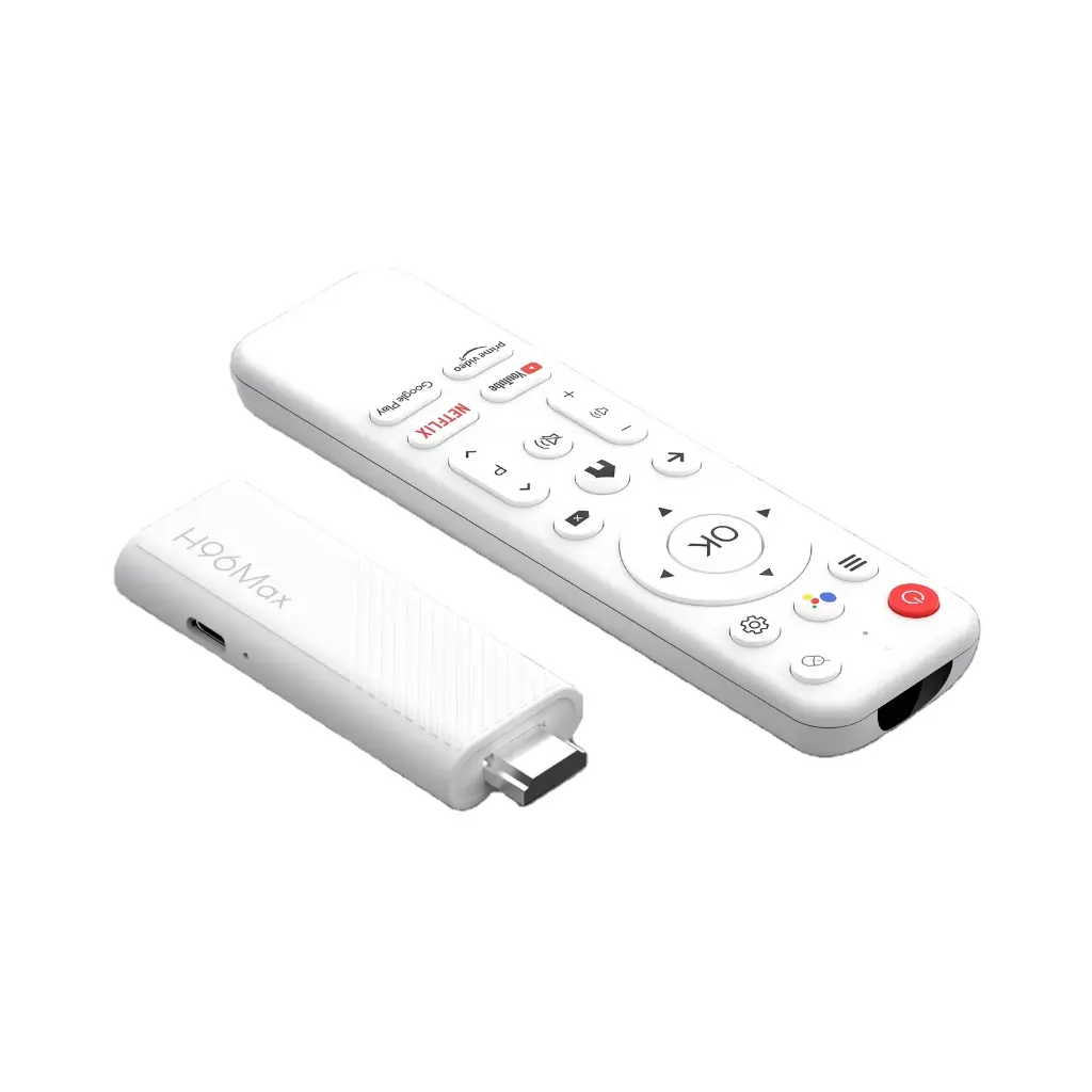 Nouveau H96 MAX TV Stick 4K Android14 Fire TV Stick 2GB RAM16GB ROM Double Wifi BT Commande Vocale 